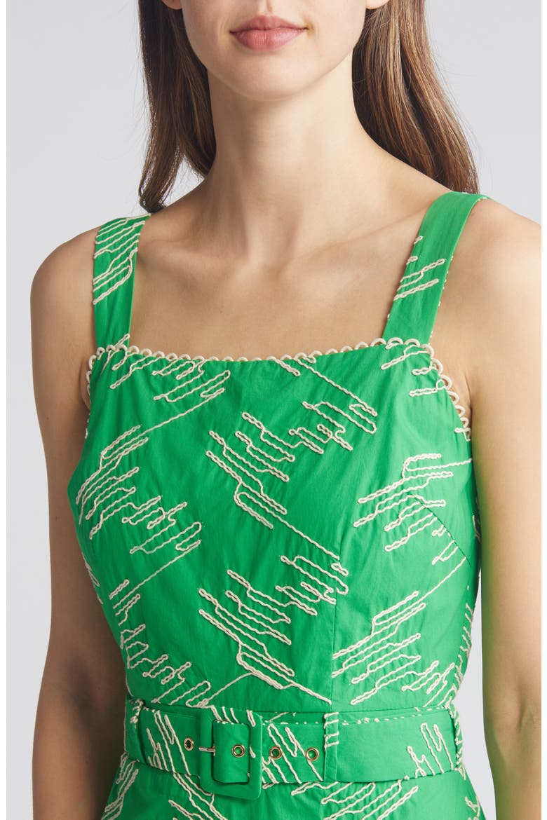 Simala Belted High-Low Dress, Alternate, color, EMERALD GREEN