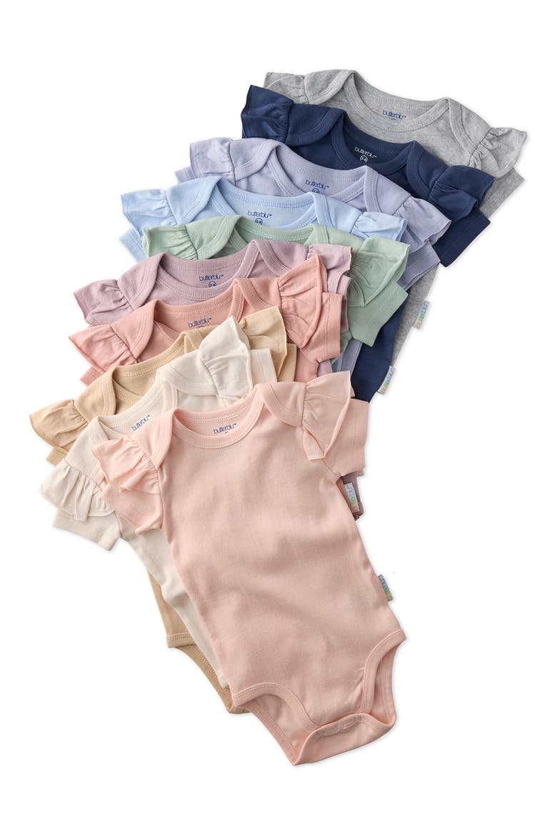 Rory Assorted 10-Pack Bodysuits, Main, color, SORBET FROST RAINBOW