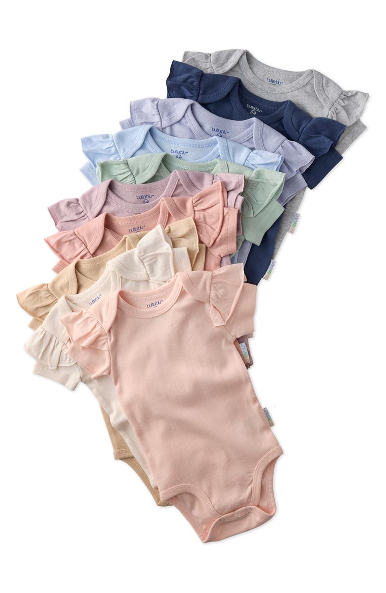 BUTTERBLU Rory Assorted 10-Pack Bodysuits, Main, color, Sorbet Frost Rainbow