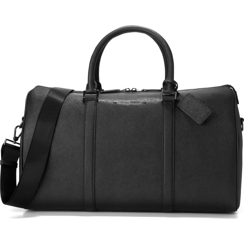 Cole Haan Sloane Leather Duffle Bag in Black Saffiano at Nordstrom Rack