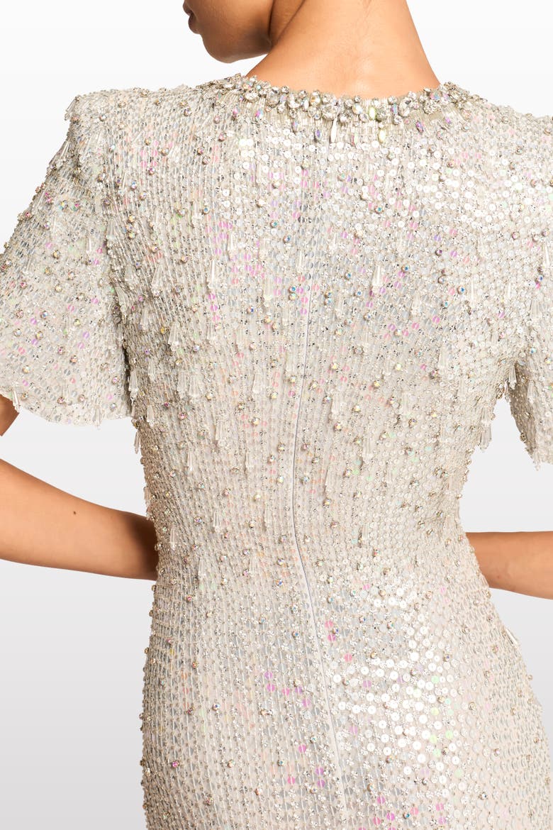 Serenity Sequin-Embellished Gown, Alternate, color, Ammonite