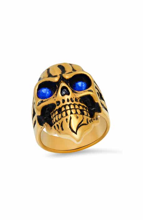Crystal Eye Skull Ring