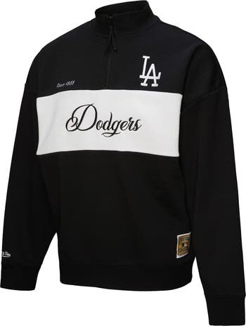 売れ筋商品|||ミッチェル&ネス カットソー トップス レディース Women's Black Los Angeles Dodgers Quarter-Zip Pullover Sweatshirt Black Mitchell & Ness Women's Mitchell & Ness Black Los Angeles