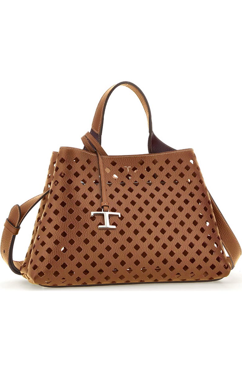 Tod's Apa Perforated Leather Top Handle Bag, Main, color,