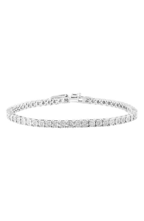 Sterling Silver Diamond Tennis Bracelet - 0.53ct.