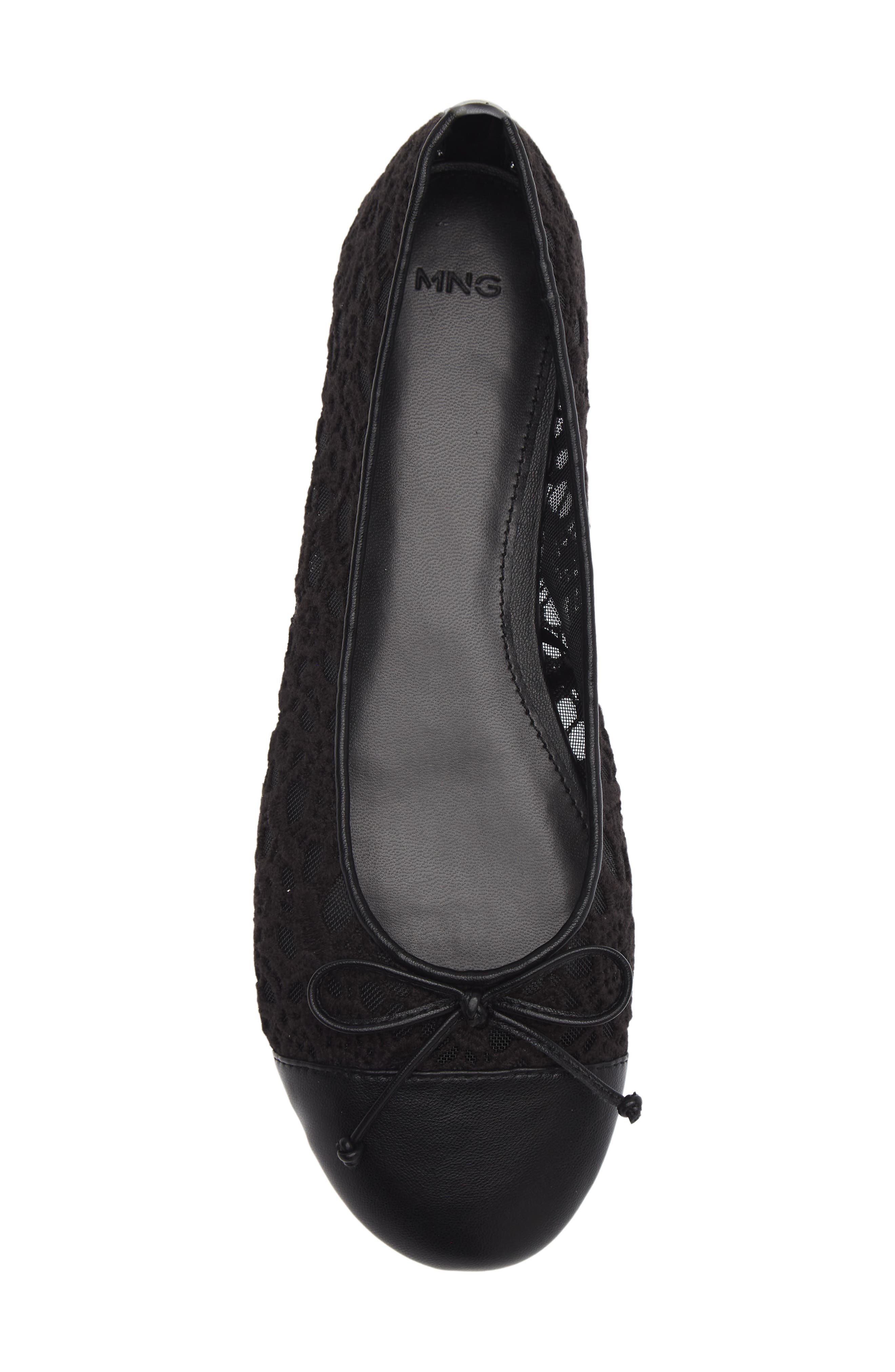 Lace Ballet Flat, Alternate, color, BLACK