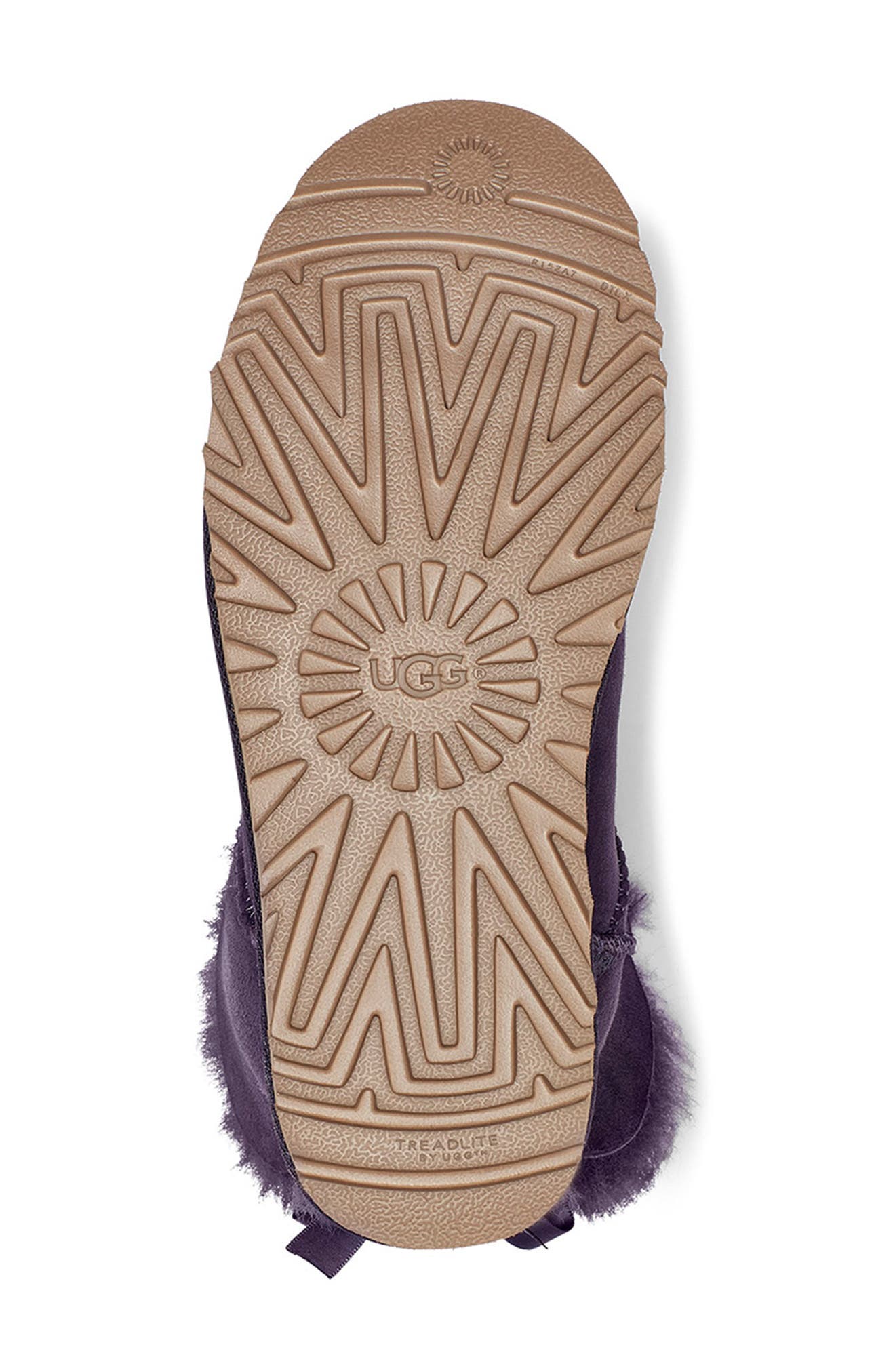 Mini Bailey Bow II Genuine Shearling Bootie, Alternate, color, NIGHTSHADE