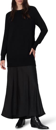 Millie Long Sleeve Mixed Media Wool Blend Sweater Dress