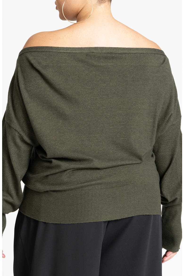 Slouchy Sweater, Alternate, color, GREEN JACKET