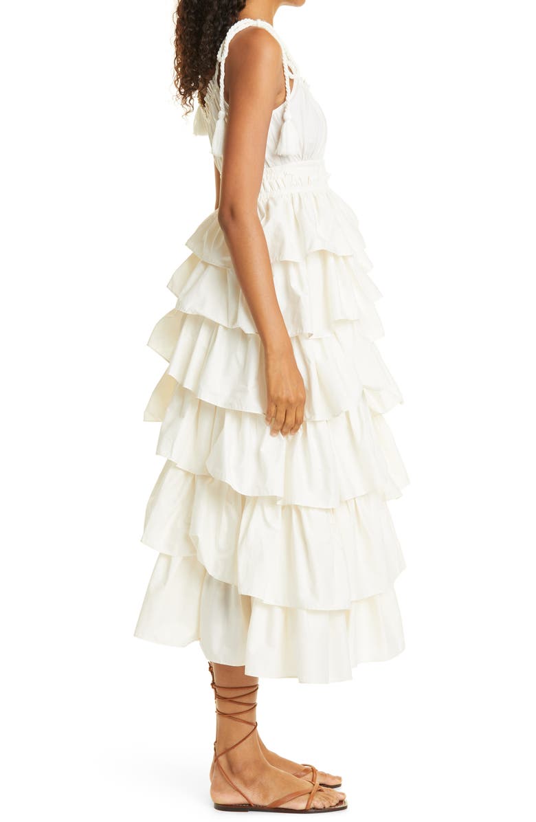 Ulla Johnson Estela Sleeveless Ruffle Dress, Alternate, color, 