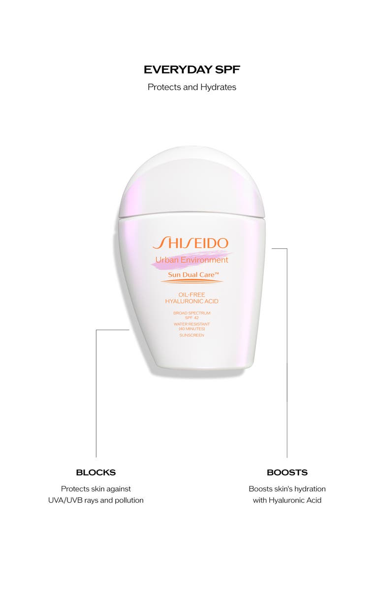 Shiseido Urban Environment Sun Dual Care<sup>™</sup> Oil-Free Broad Spectrum SPF 42 Sunscreen, Alternate, color, 