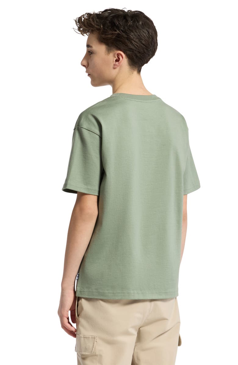 Psycho Bunny Kids' Desert Relaxed Fit Embroidered Heavyweight Pocket T-Shirt, Alternate, color, Sea Spray