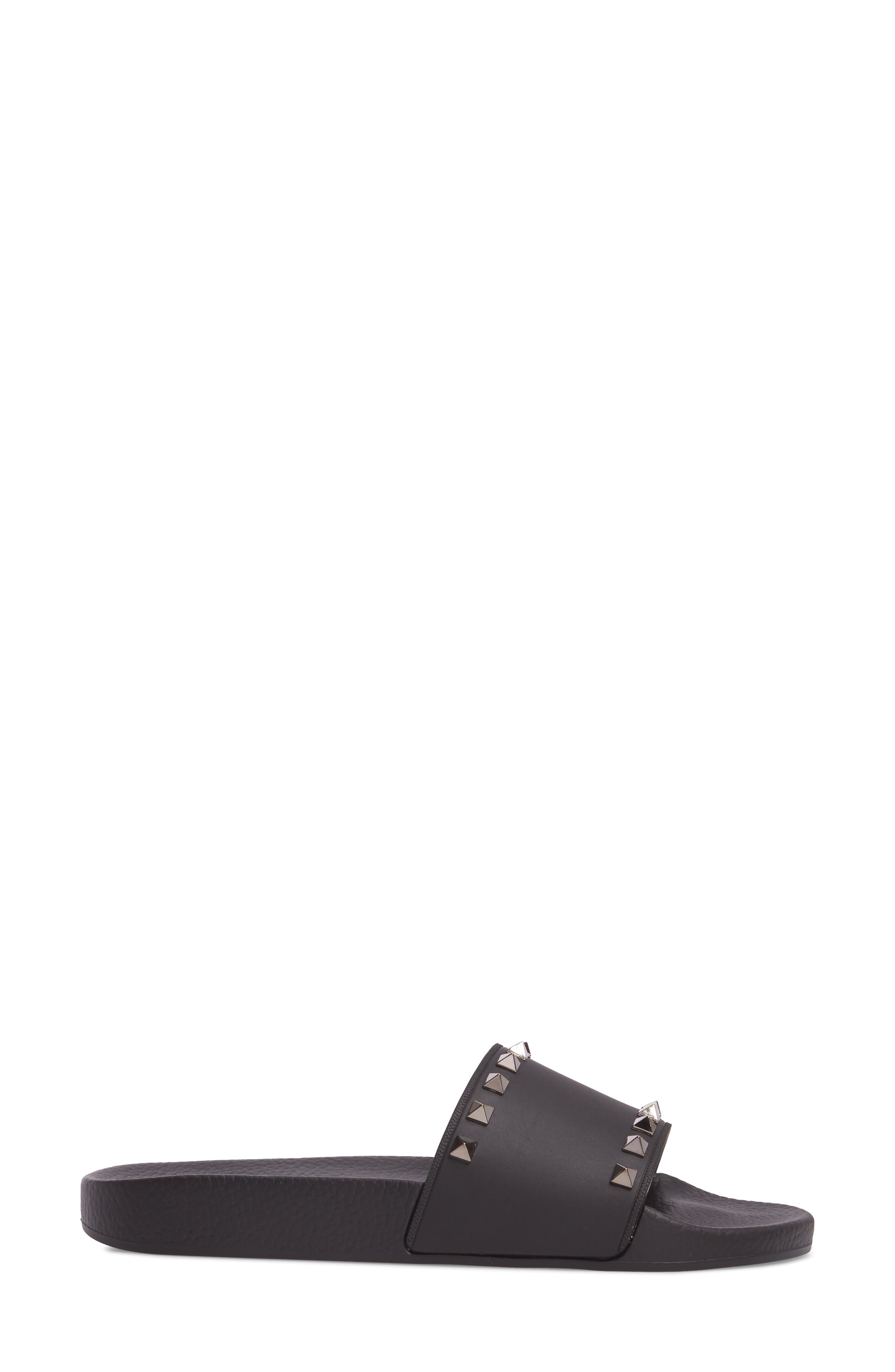 Valentino Garavani Rockstud Slide Sandal, Alternate, color, 