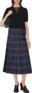 Burberry Check Wool Midi Kilt