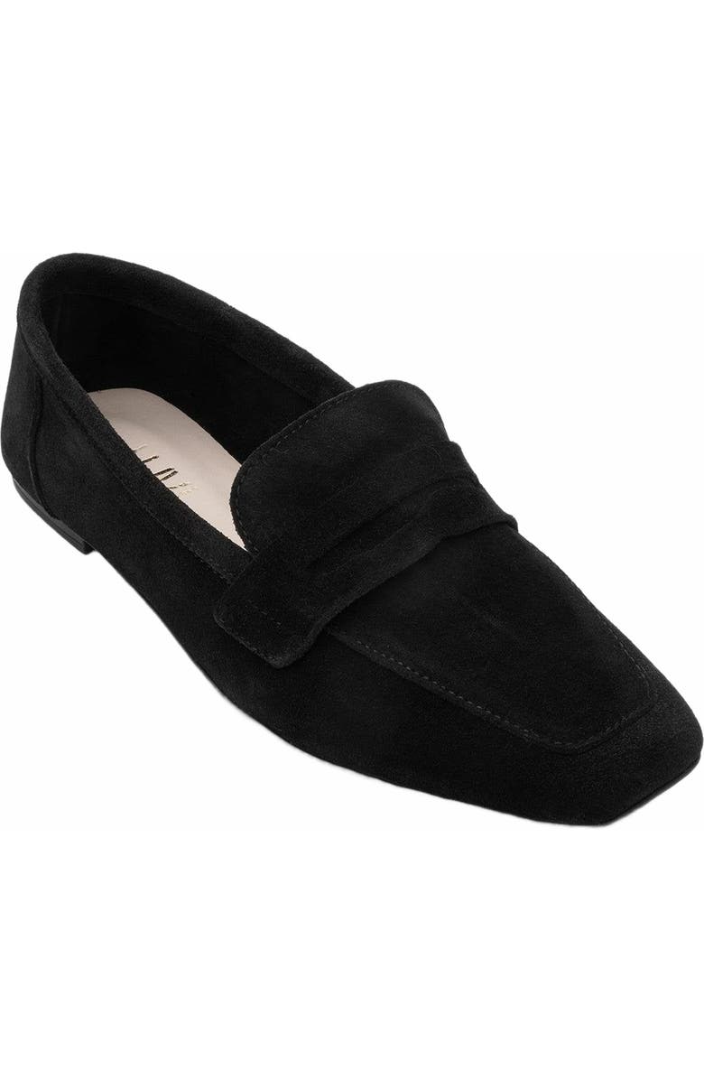 Forever & Always Shoes Morne Leather Loafers, Alternate, color, Black Suede Leather