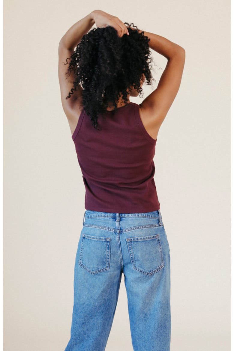 Charlie Ribbed Tank, Alternate, color, Port