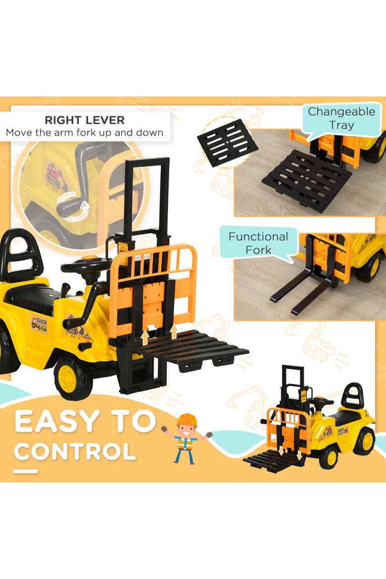 Kids Ride-On Forklift with Operation Function, Alternate, color, Yellow