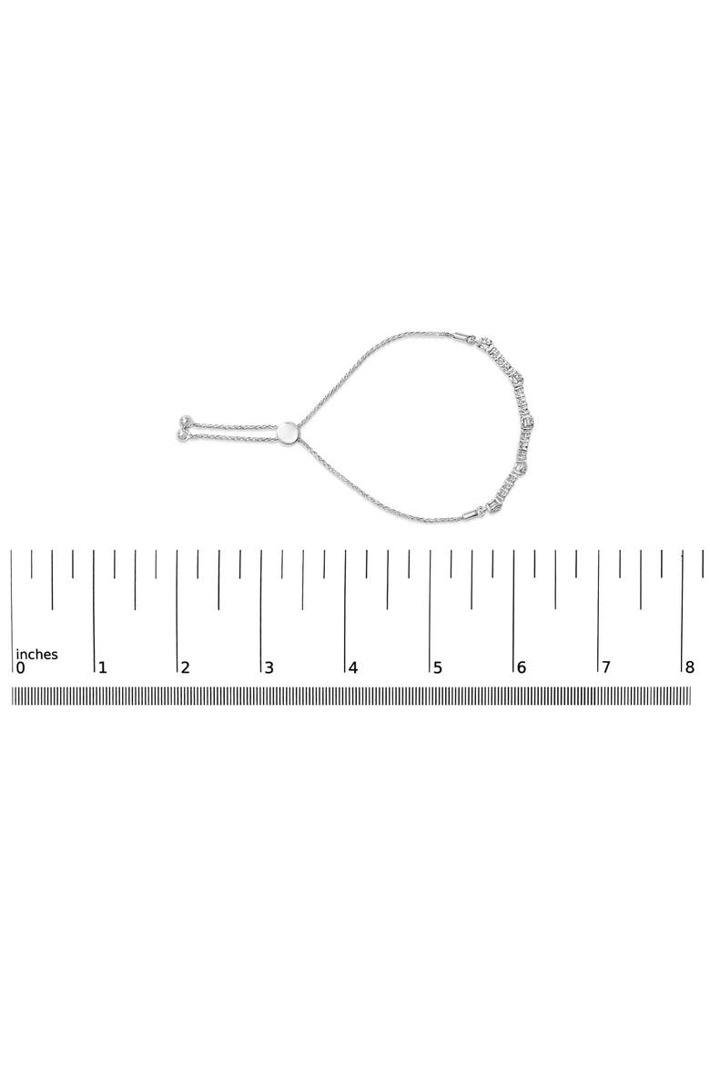 Haus of Brilliance Silver 1/2 Cttw Diamond Cluster and Bar Bolo Bracelet, Alternate, color, White