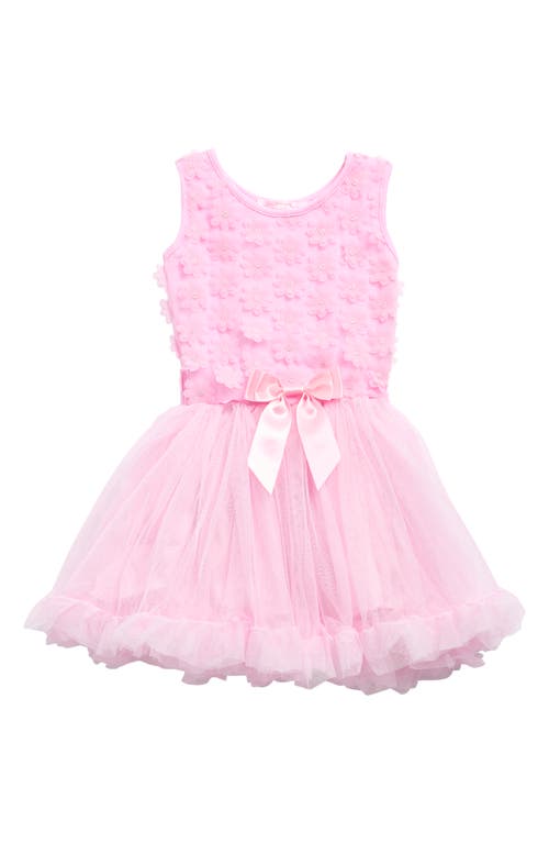 Popatu Kids' 3d Flower Pettidress In Pink