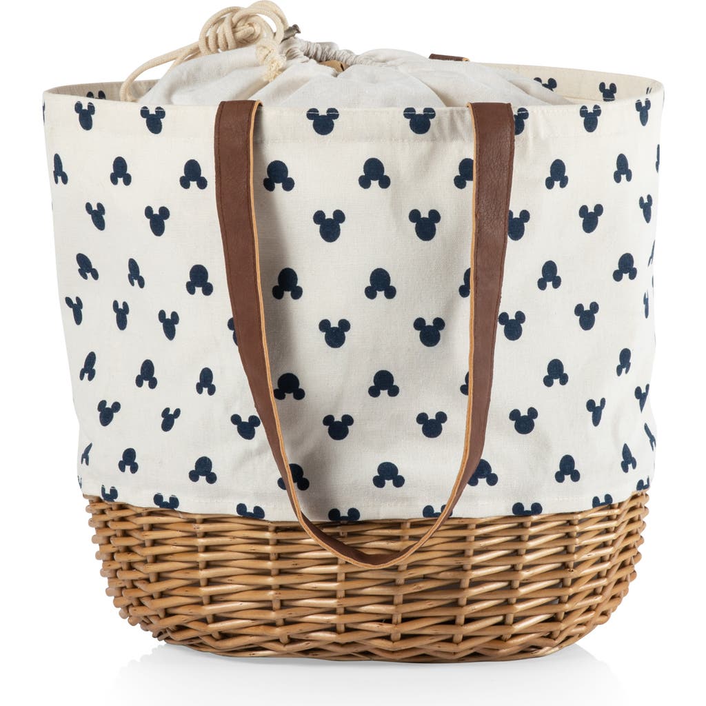 Picnic Time X Disney® Mickey Mouse Coronado Basket Tote In Beige