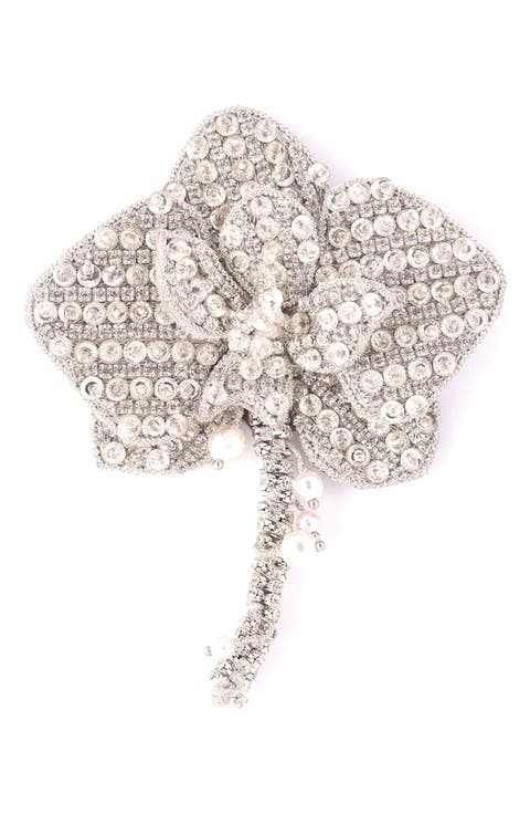 Orchid on Ice Brooch