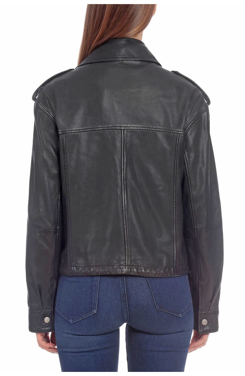 Bagatelle Leather Army Jacket, Alternate, color,