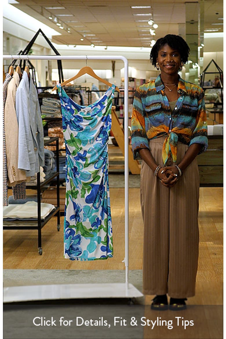 Delaney Floral Cowl Neck Dress video