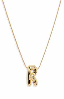 BaubleBar Bubble Initial Pendant Necklace