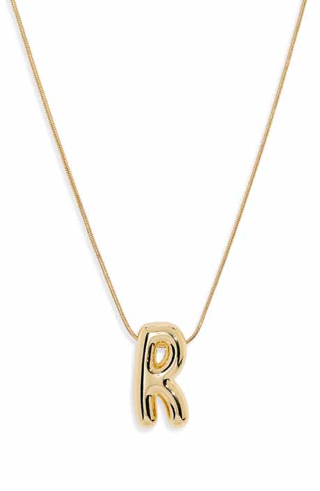 BaubleBar Bubble Initial Pendant Necklace