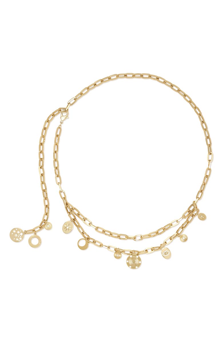 Ramy Brook Susana Charm Belt, Main, color, Gold