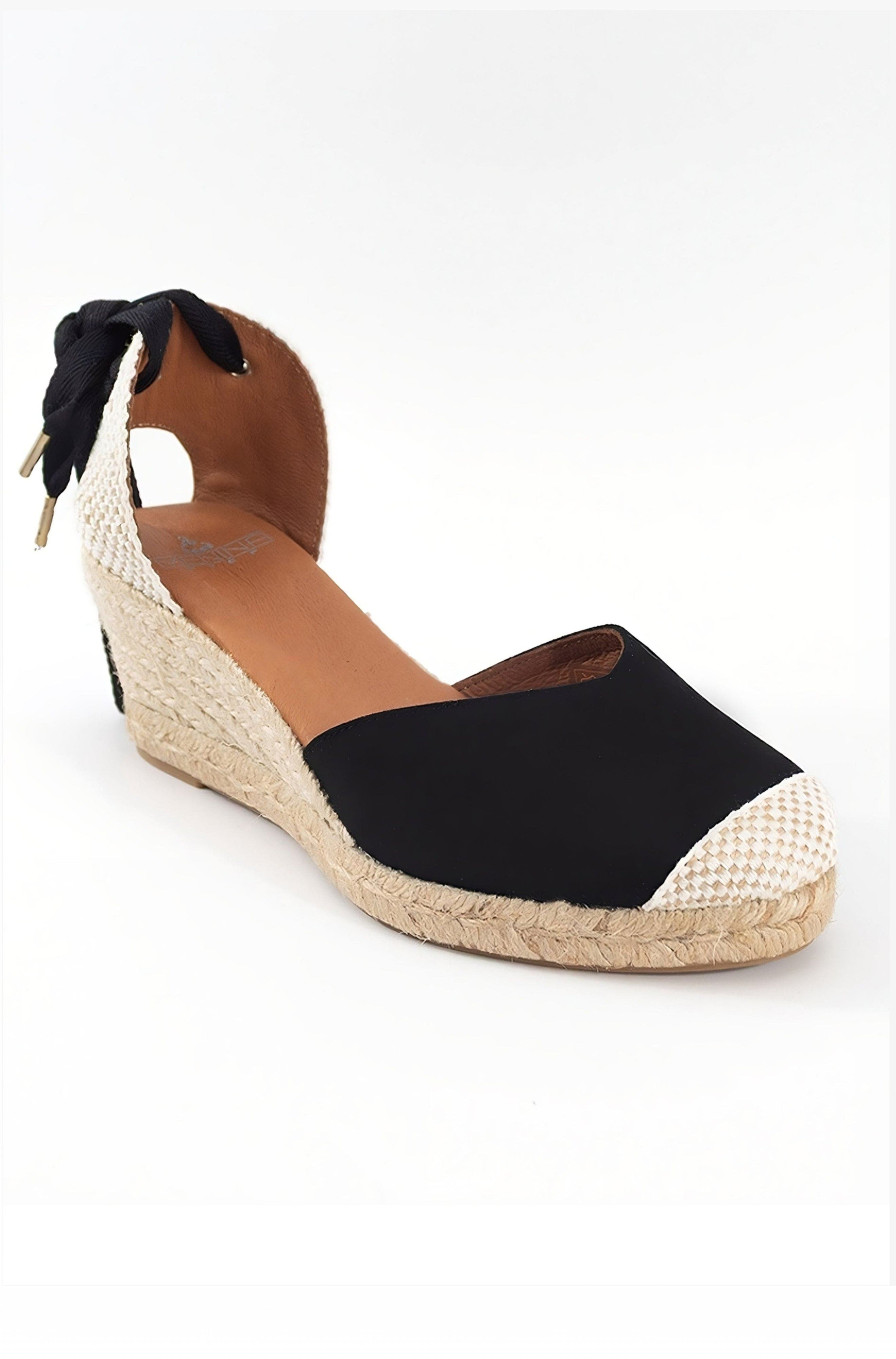 Jimena Medium-Lace Espadrille, Main, color, black