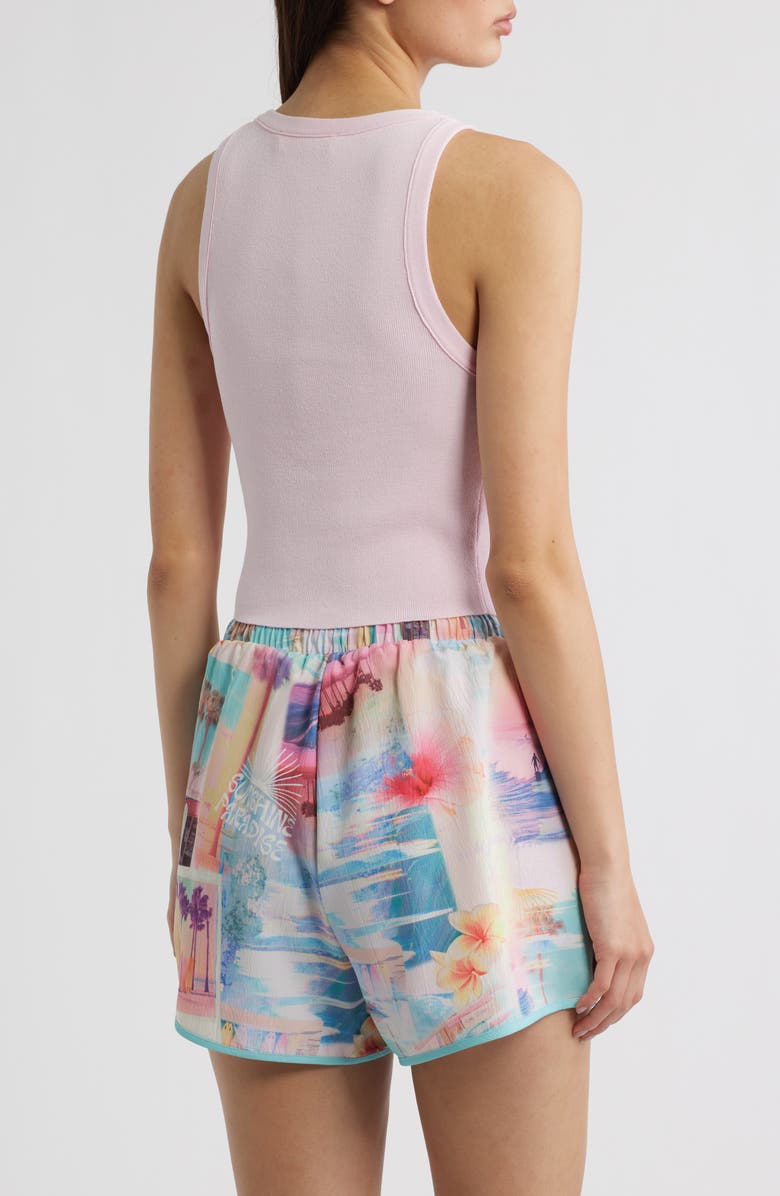 Kulani Kinis Flower Embossed Crop Tank, Alternate, color, Pocket Pink