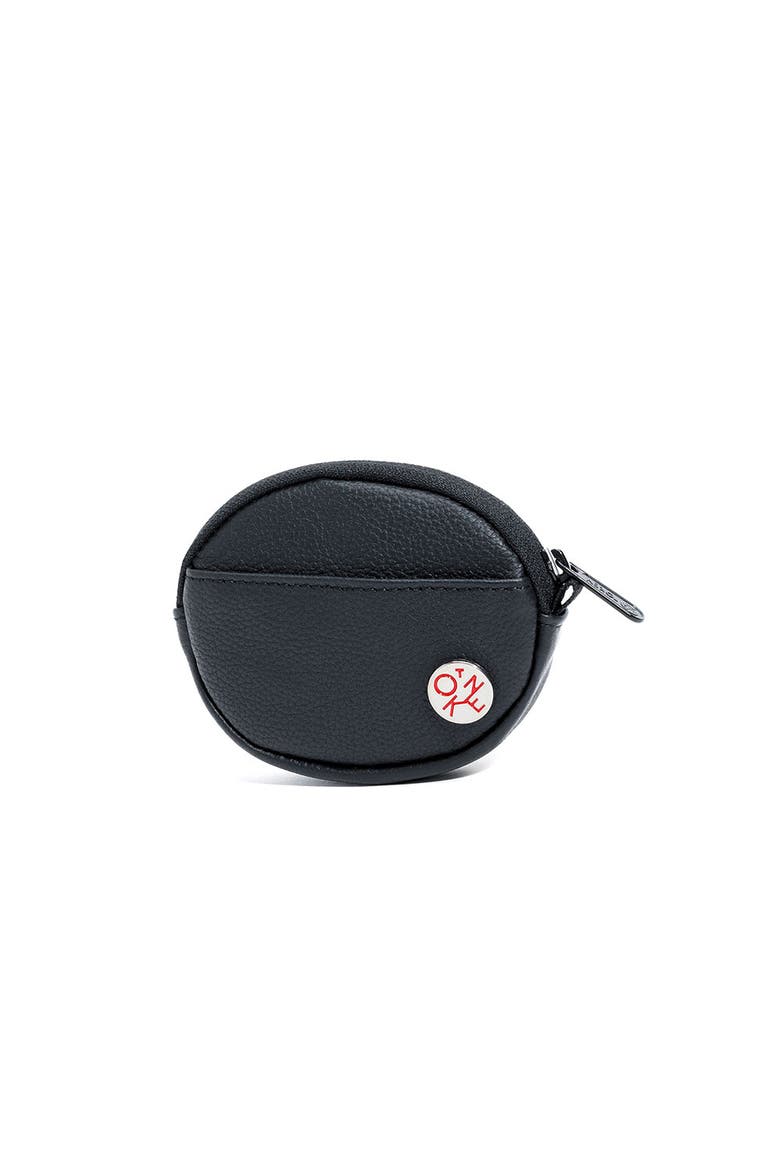 Leather Coin Purse, Main, color, Black