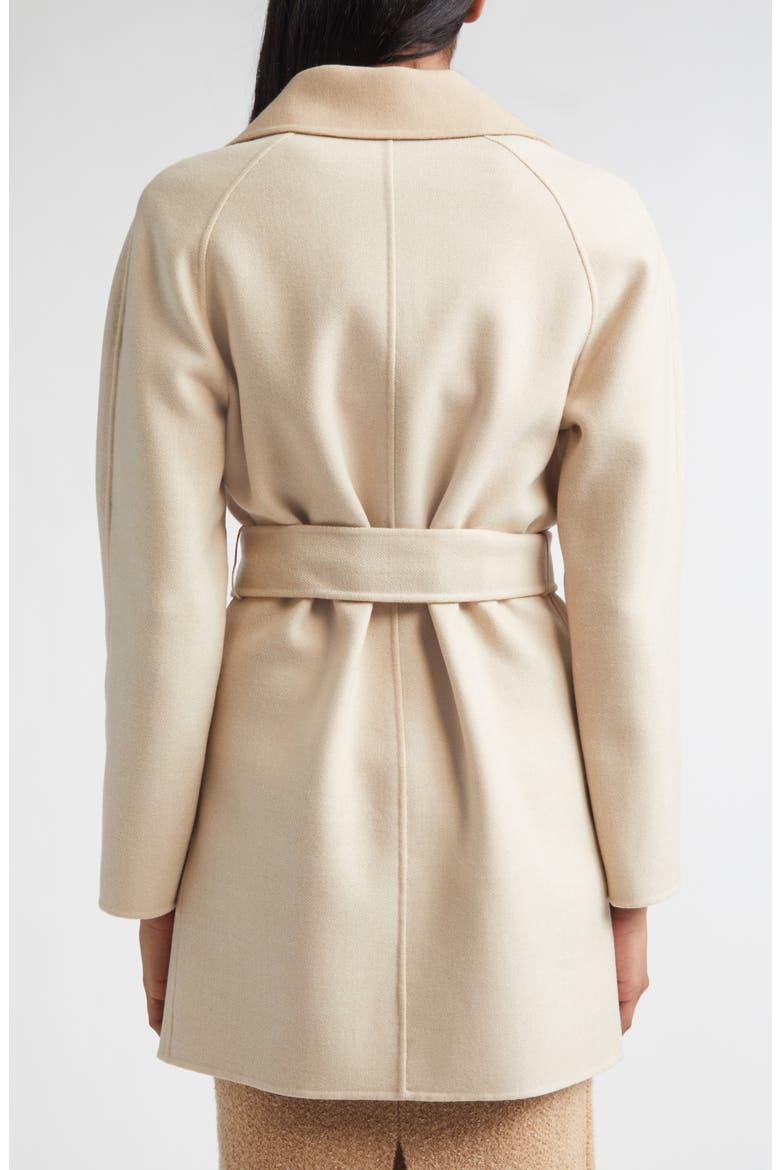 Wool & Cashmere Double Face Twill Coat, Alternate, color, ECRU/ CAMEL