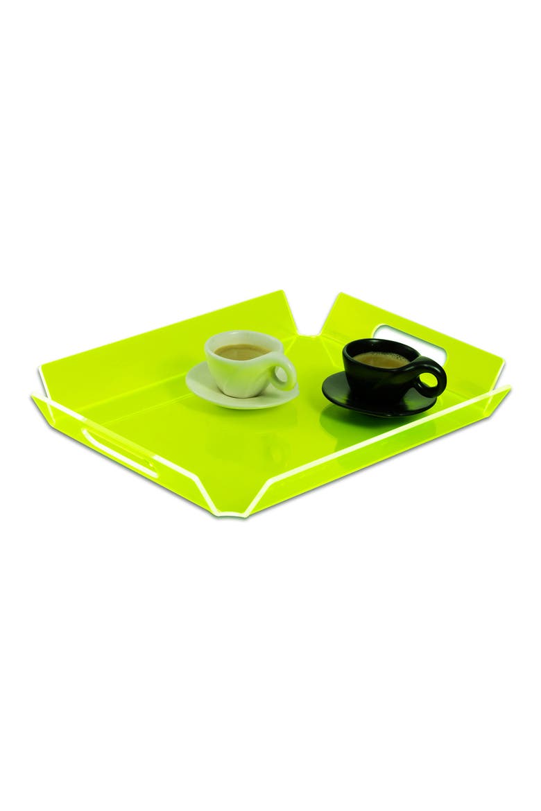 Dezi Acrylic Serving Tray, Alternate, color, NEON