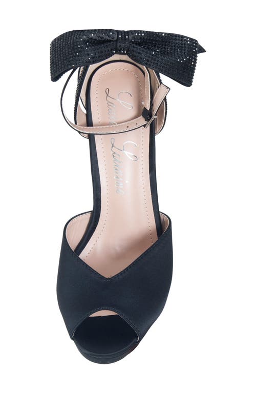 Lauren Lorraine Fling Rhinestone Platform Peep Toe Sandal