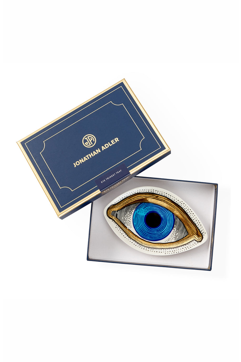 Eye Trinket Decorative Tray, Alternate, color, Blue / Gold