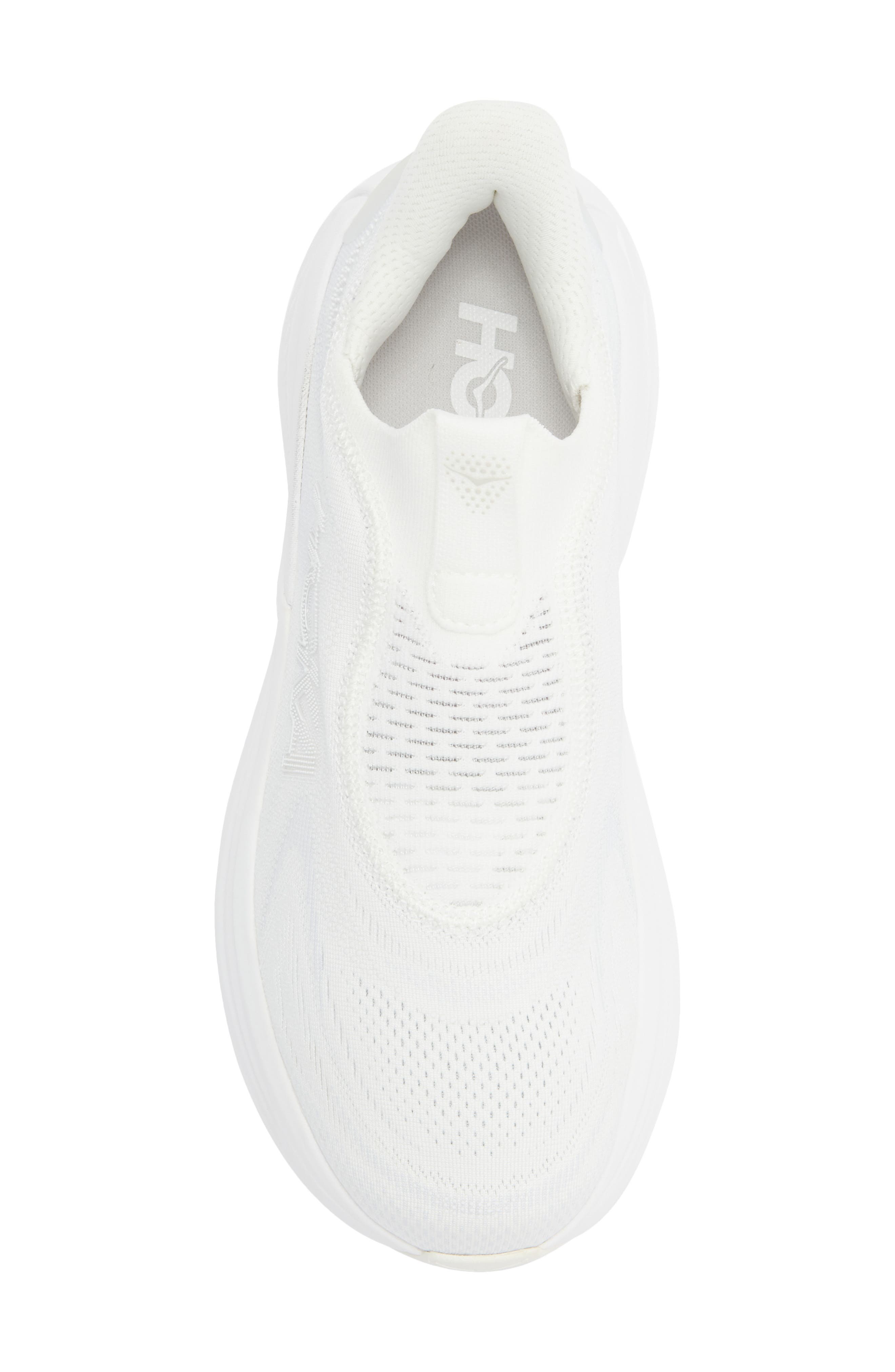 HOKA Skyward Laceless Recovery Sneaker, Alternate, color, White / White