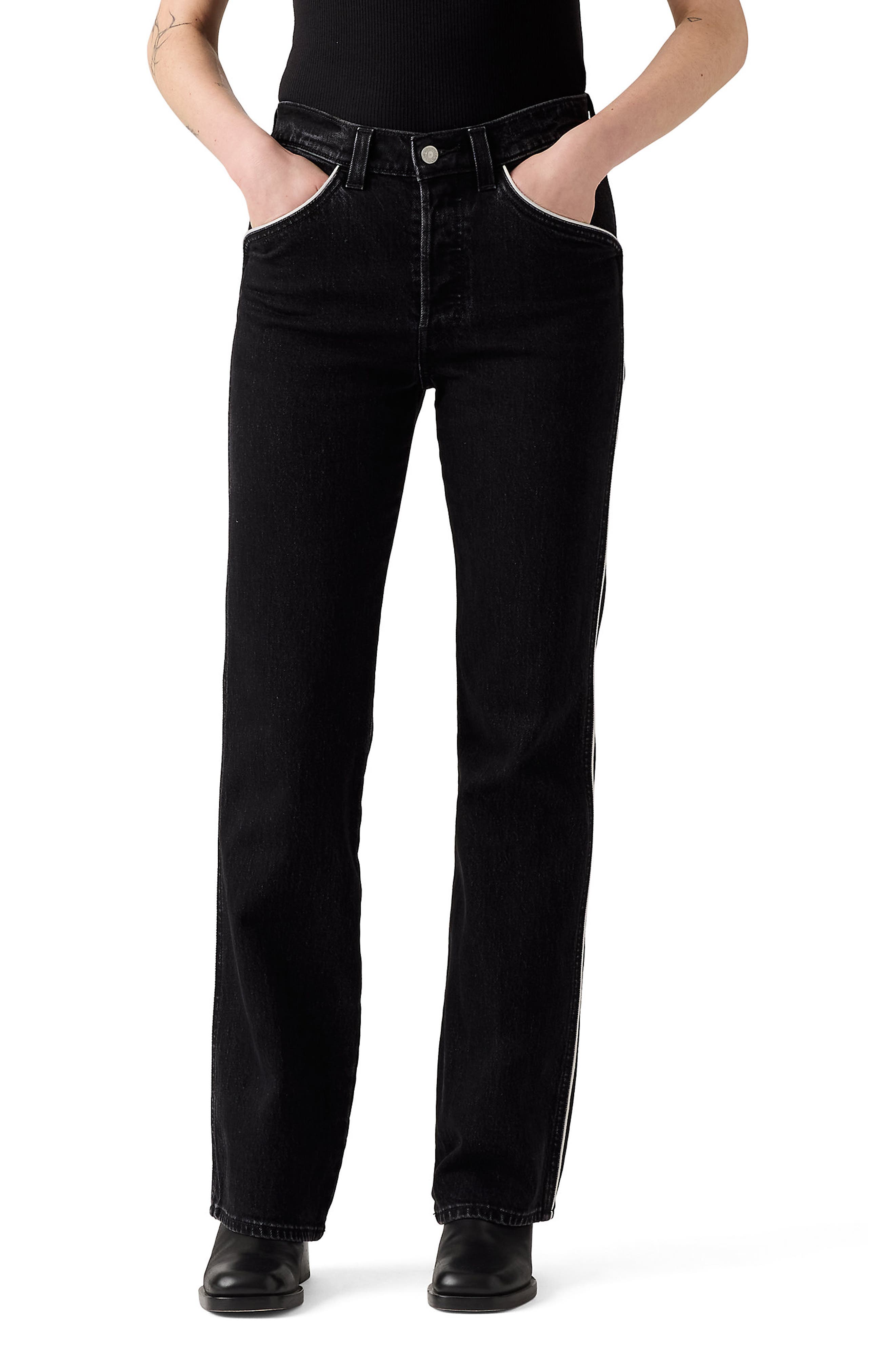 Wedgie Piped High Waist Bootcut Jeans