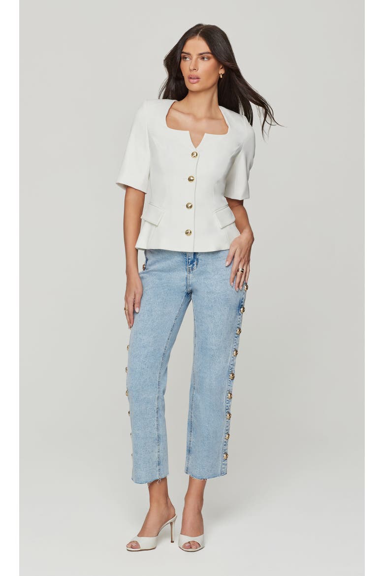 Tilly Crepe Jacket, Alternate, color, white