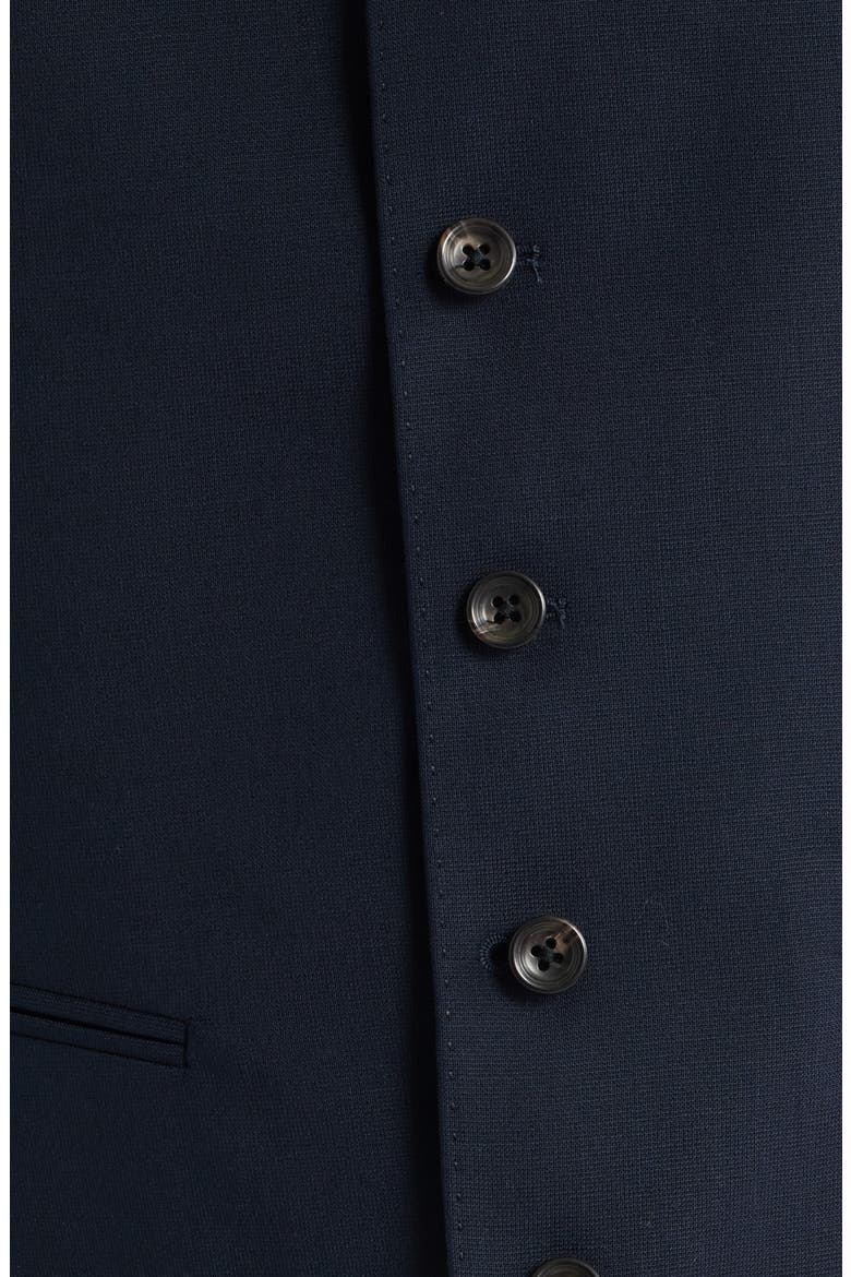 Owen Five-Button Stretch Wool Vest, Alternate, color, NAVY