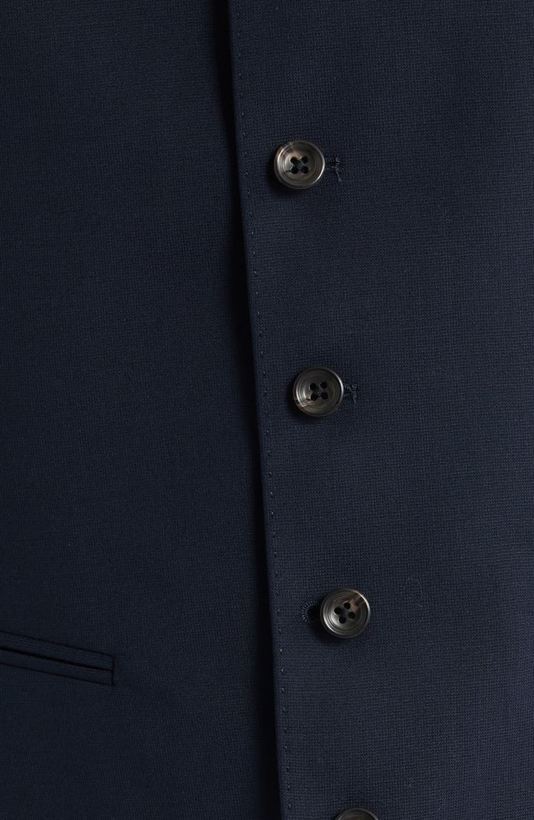 Jack Victor Owen Five-Button Stretch Wool Vest, Alternate, color, Navy