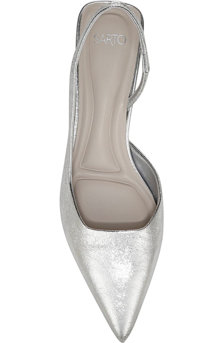 SARTO by Franco Sarto Devin Kitten Heel Slingback Pump, Alternate, color, Silver
