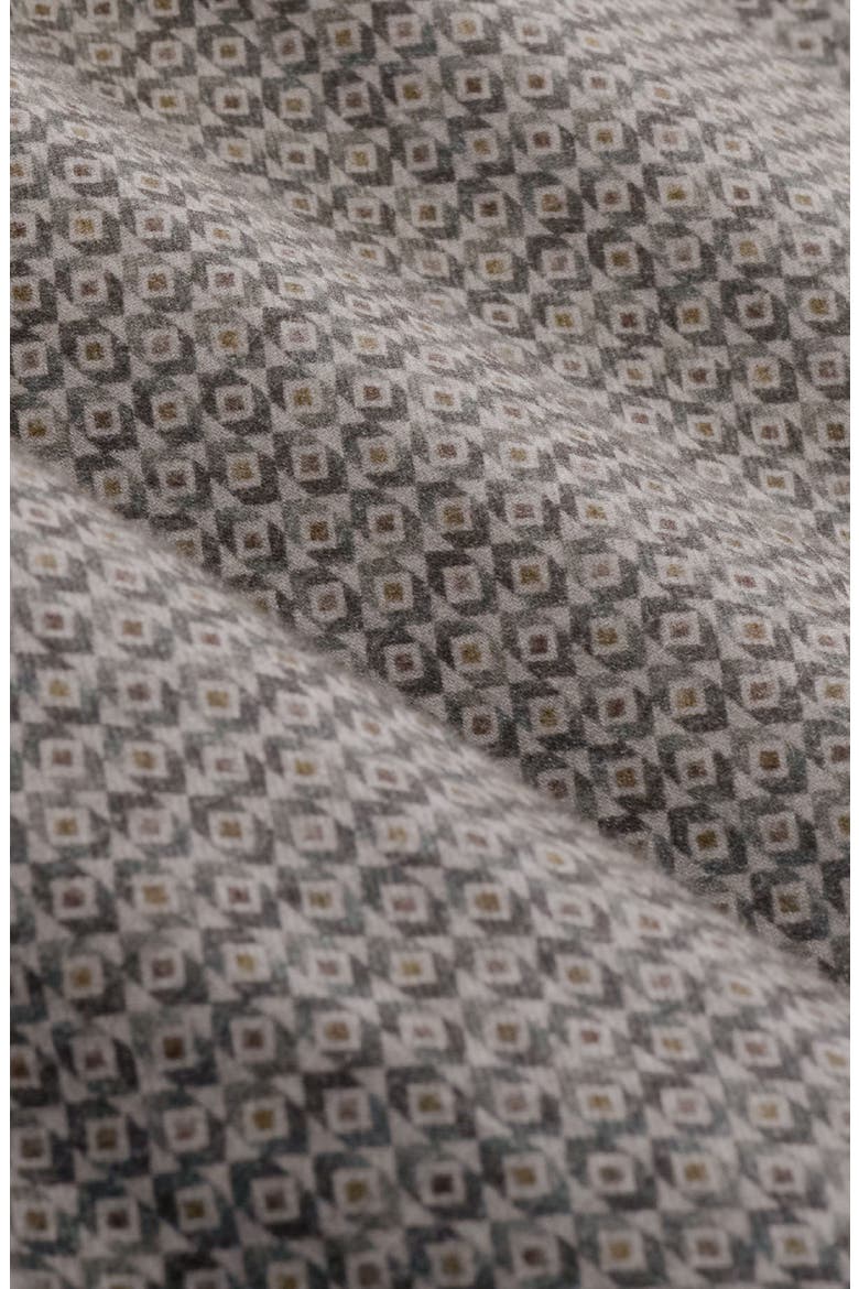 Alvin Shaped Fit Geo Print Button-Up Shirt, Alternate, color, OLIVE