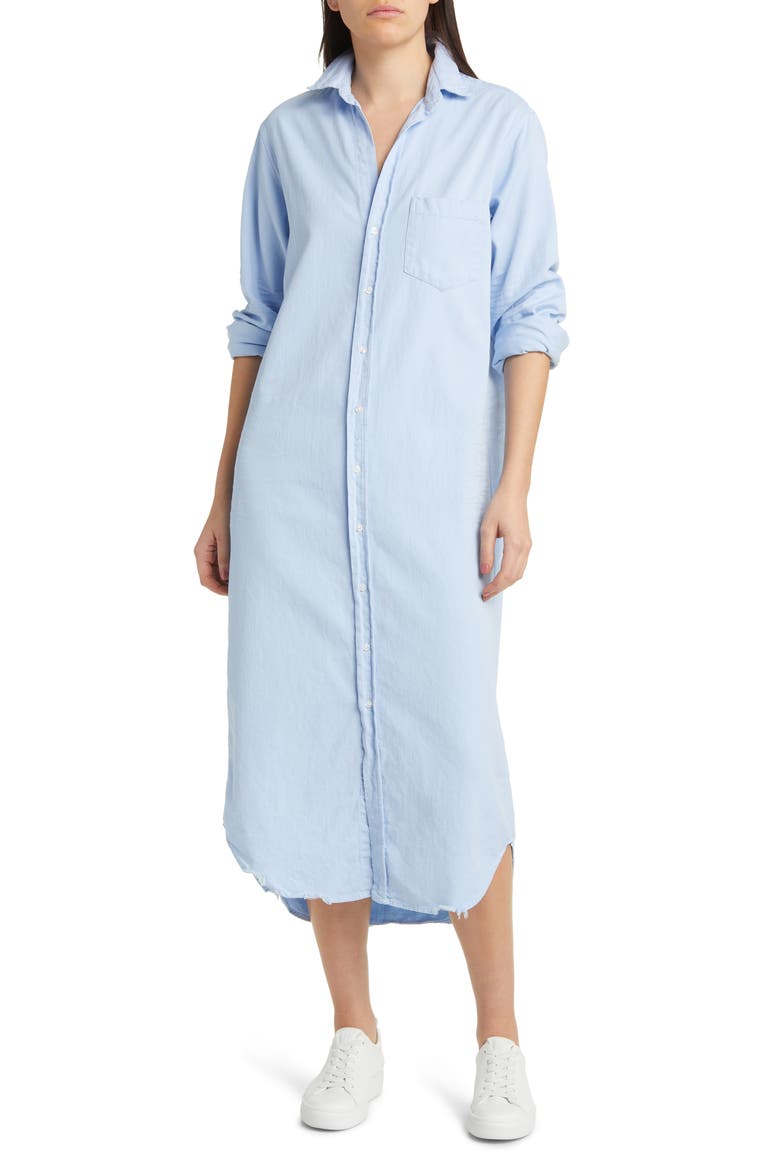Rory Long Sleeve Denim Maxi Shirtdress, Main, color, CLASSIC BLUE