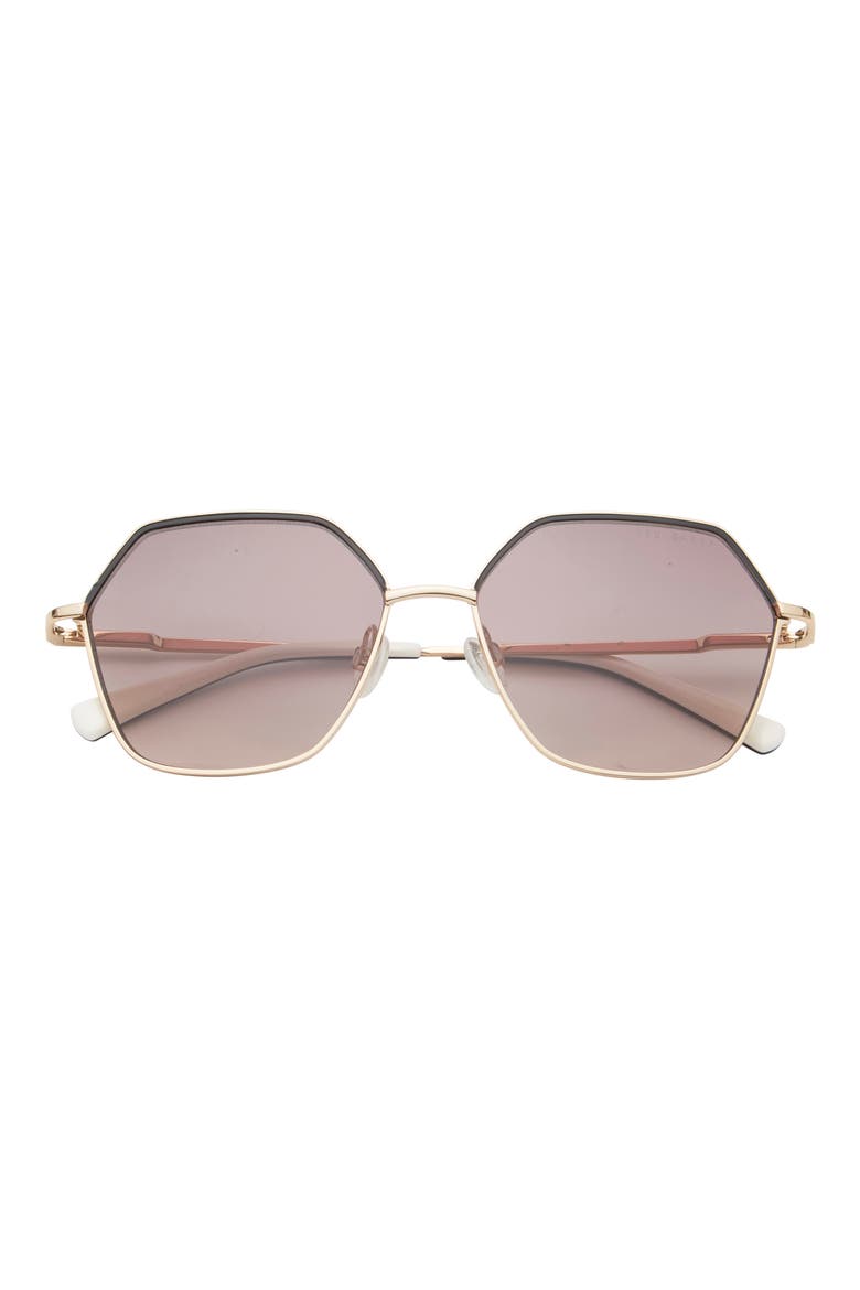 57mm Oversize Sunglasses, Main, color, GOLD