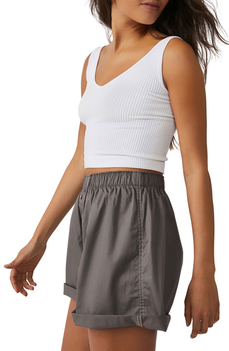 Free People Rib Brami Crop Tank, Alternate, color, White