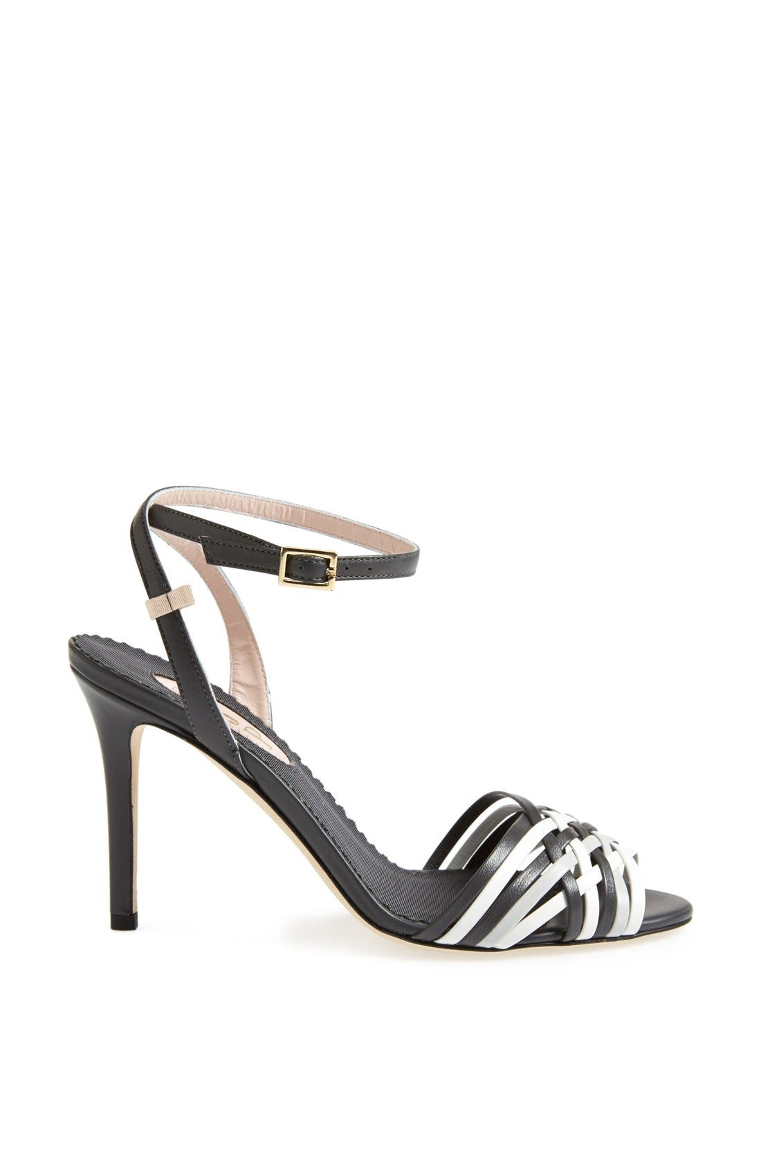 SJP 'Maud' Sandal (Nordstrom Exclusive), Alternate, color, MULTI BLACK/ CHARCOAL/ WHITE