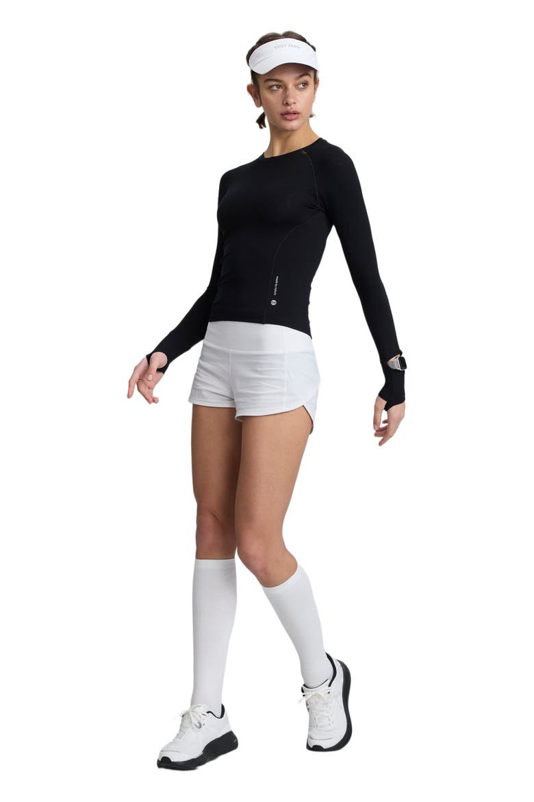 Women's 100% Merino Running L/S Watch Window, Alternate, color, Black