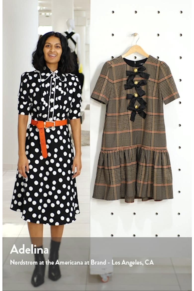 x Atlantic-Pacific Bow Detail Plaid Dress (Nordstrom Exclusive) video